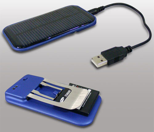Solar power universal mobile phone charger