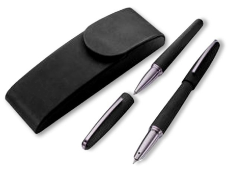 Ball pen in PU leather holder