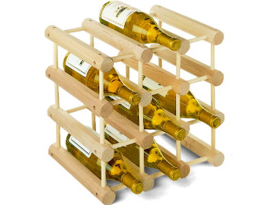 12PC wooden wine rack