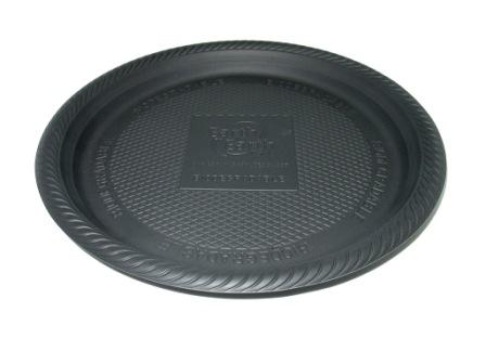 10-inch Round Plate Black